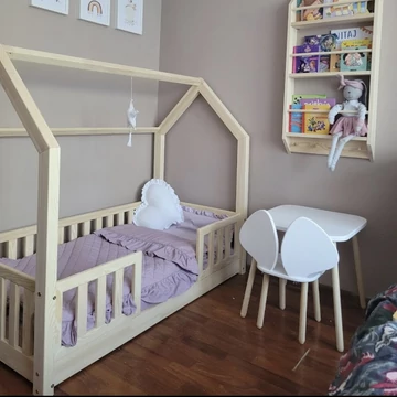 STAR Duo házikóágy - 80x160 - natúr fa