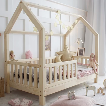 STAR házikóágy - 80x160 cm - natúr fa