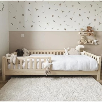 SKY gyerekágy - 90x190 cm - natúr fa