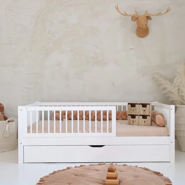 SKY Plus gyerekágy - 90x190 - fehér - ágyazható fiókkal