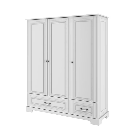 Ines Elegant White háromajtós gardróbszekrény 