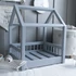 Kép 2/9 - Furry House prémium fa kutyafekhely – szürke - több méretben
